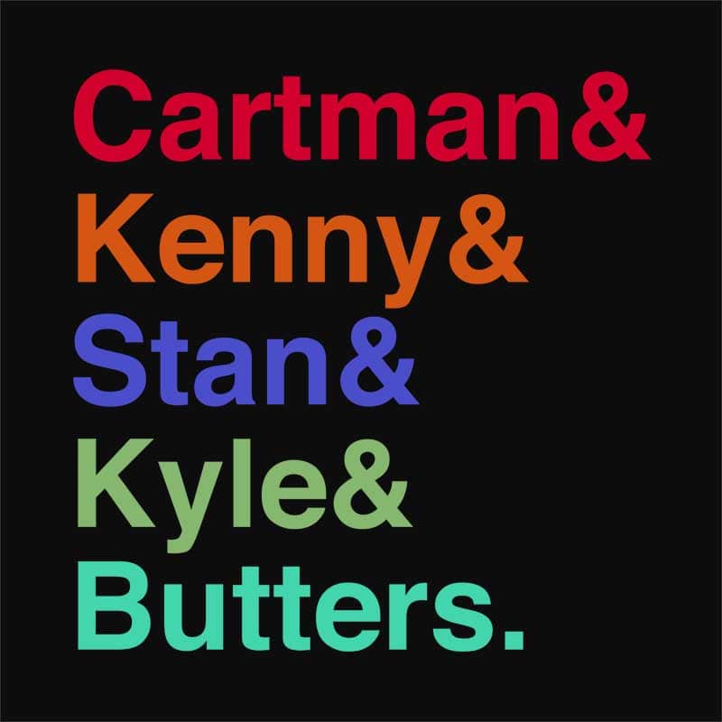 Cartman Kenny Stan Kyle Butters