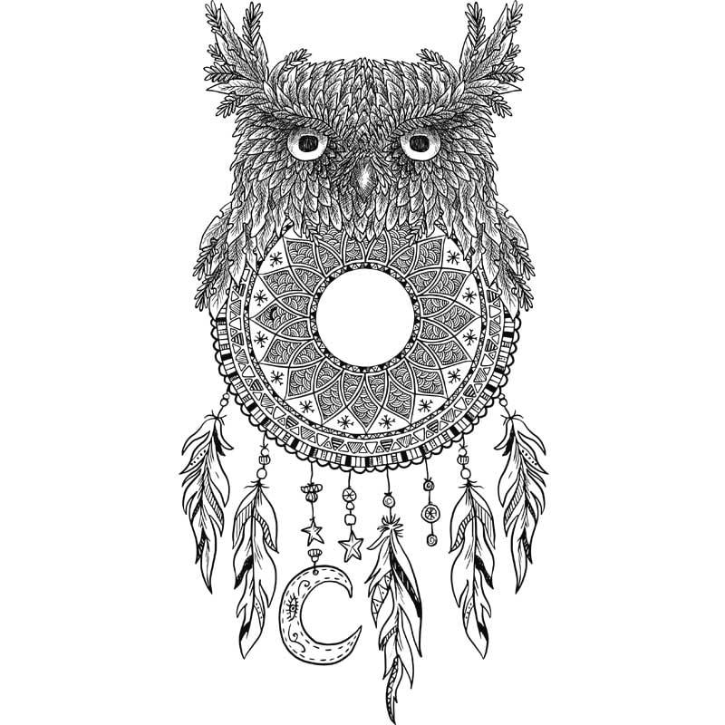 Owl dreamcatcher Mandala