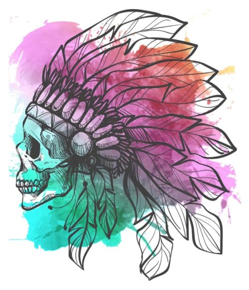 Indian skull Póló - Ha Skulls rajongó ezeket a pólókat tuti imádni fogod!