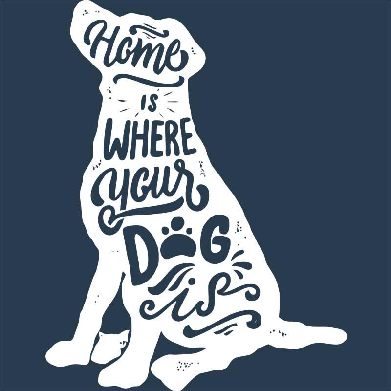 Home is where your dog silhouette