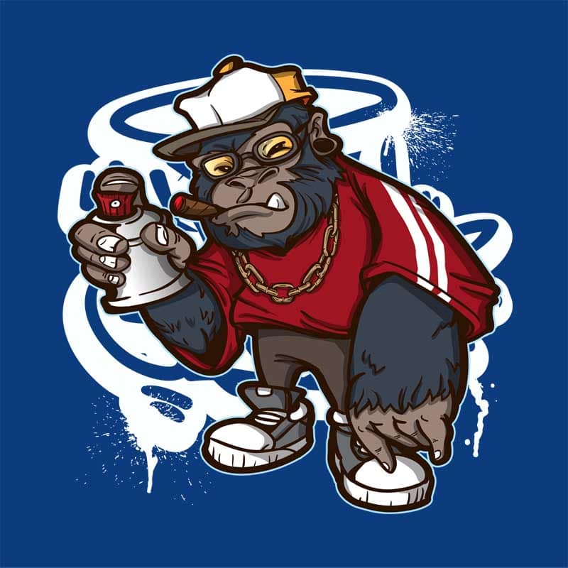 Hip Hop Gorilla graffiti