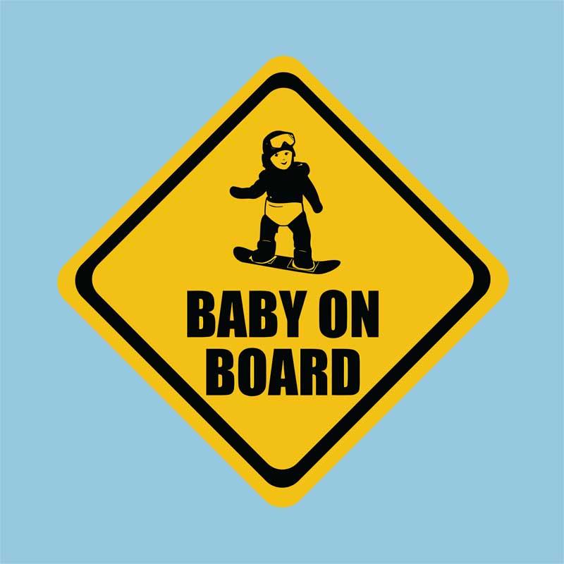 Baby on Snowboard