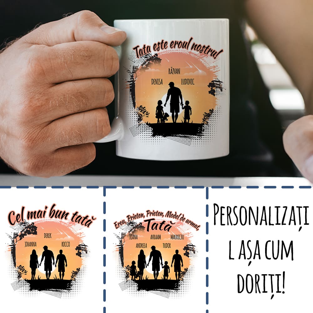 Tatăl cu copii în siluetă - MyLife
