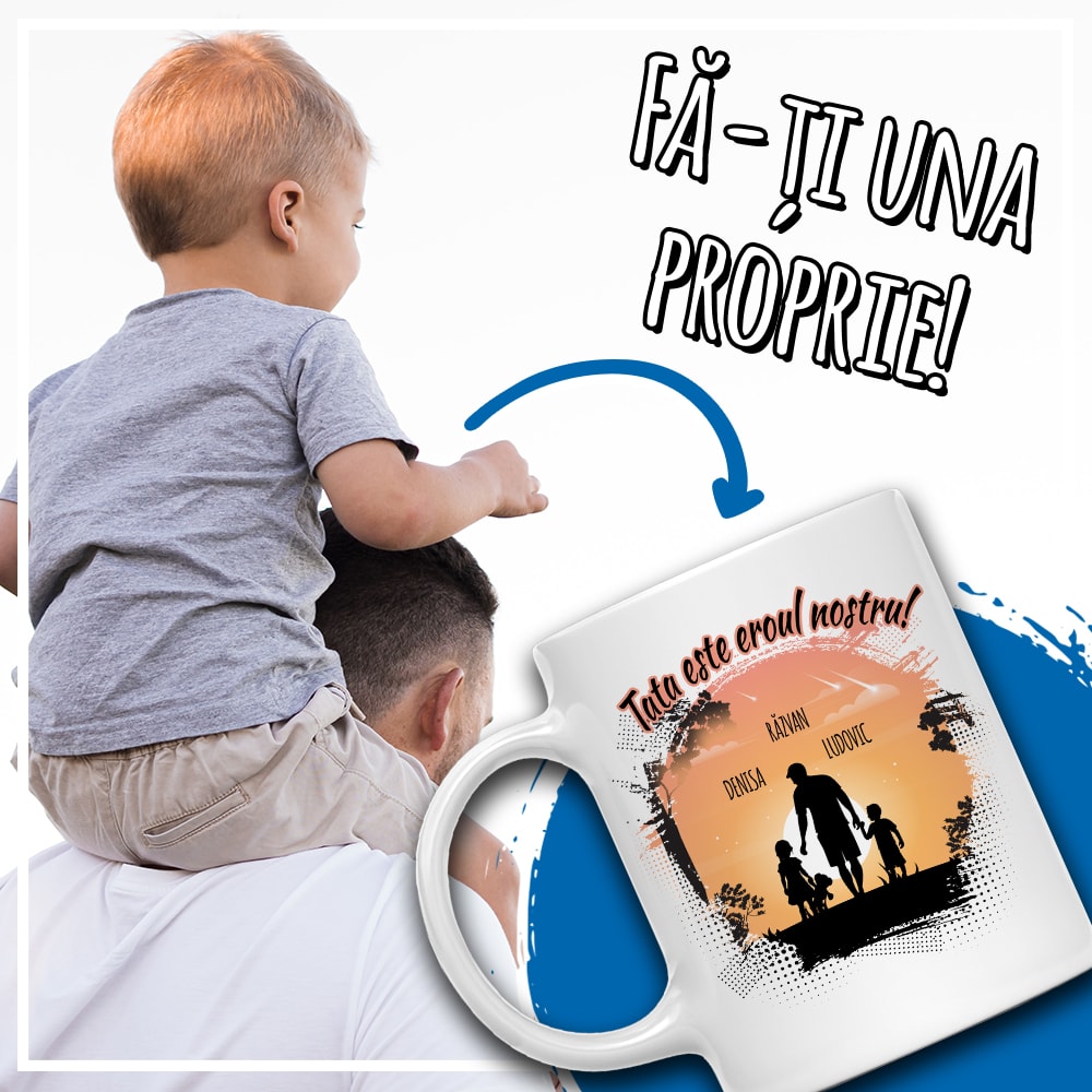 Tatăl cu copii în siluetă - MyLife