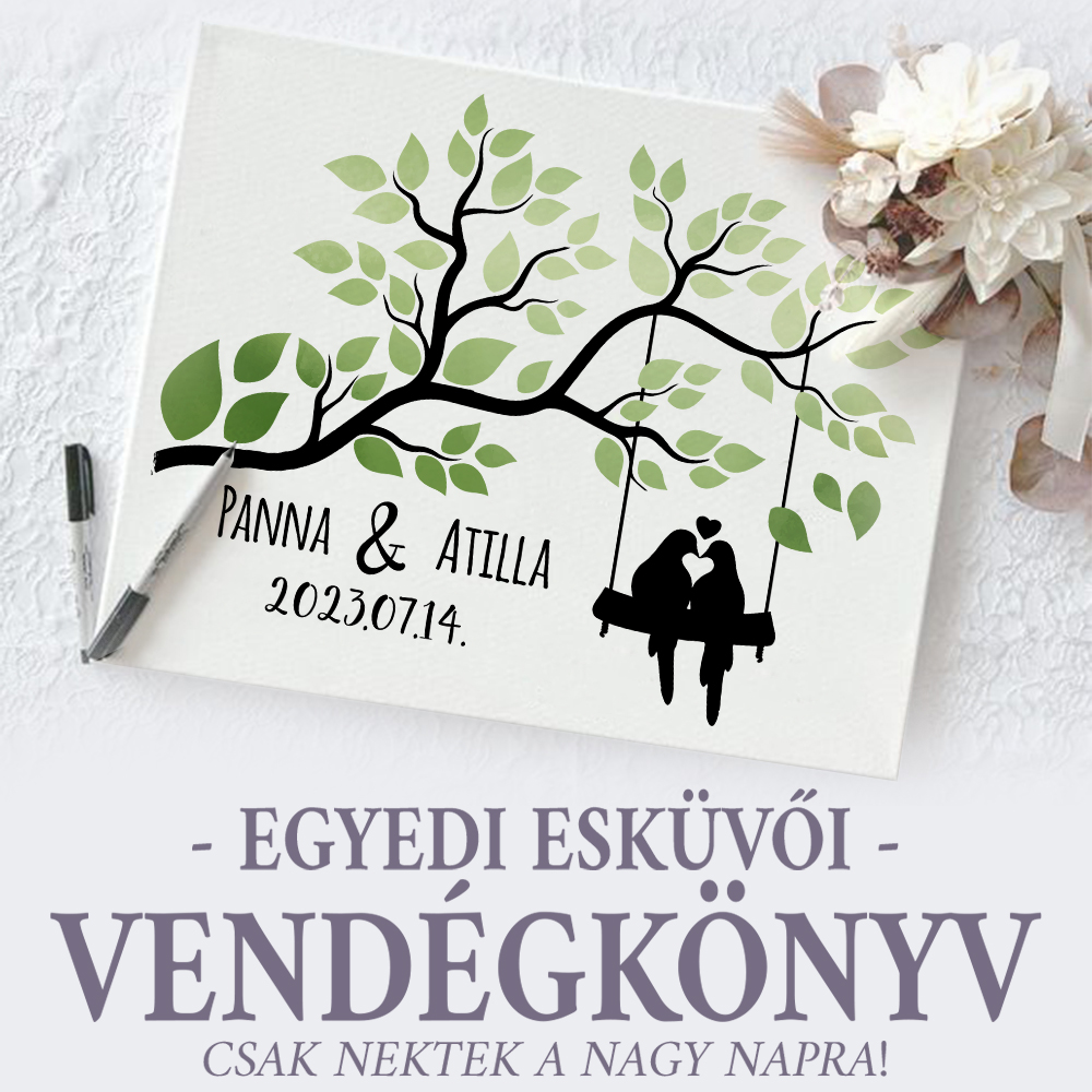 Unique wedding guestbook - Bird Pair