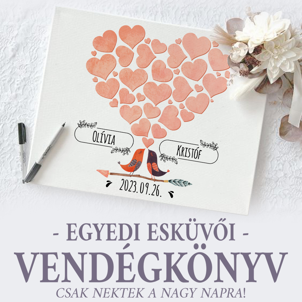 Unique wedding guestbook - Bird love