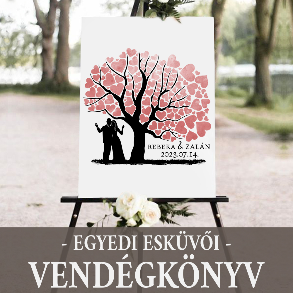 Unique wedding guestbook - Love silhouette