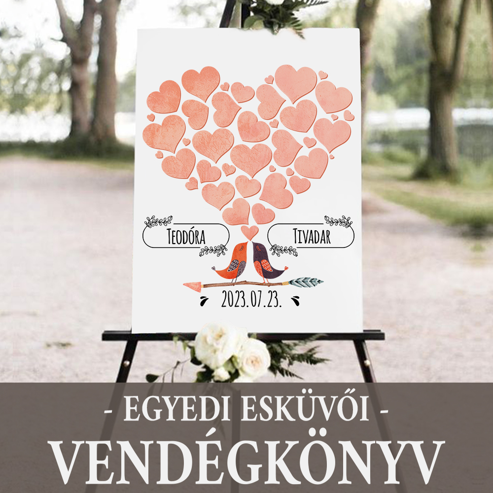 Unique wedding guestbook - Bird love