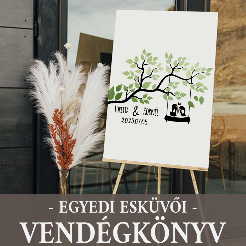 Unique wedding guestbook - Bird Pair