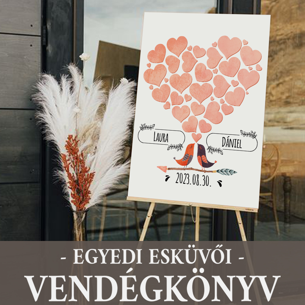 Unique wedding guestbook - Bird love